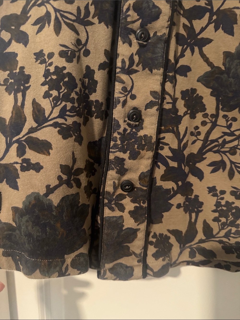 10 Deep Baseball-Style Floral Button-Up - Picture 3 of 6